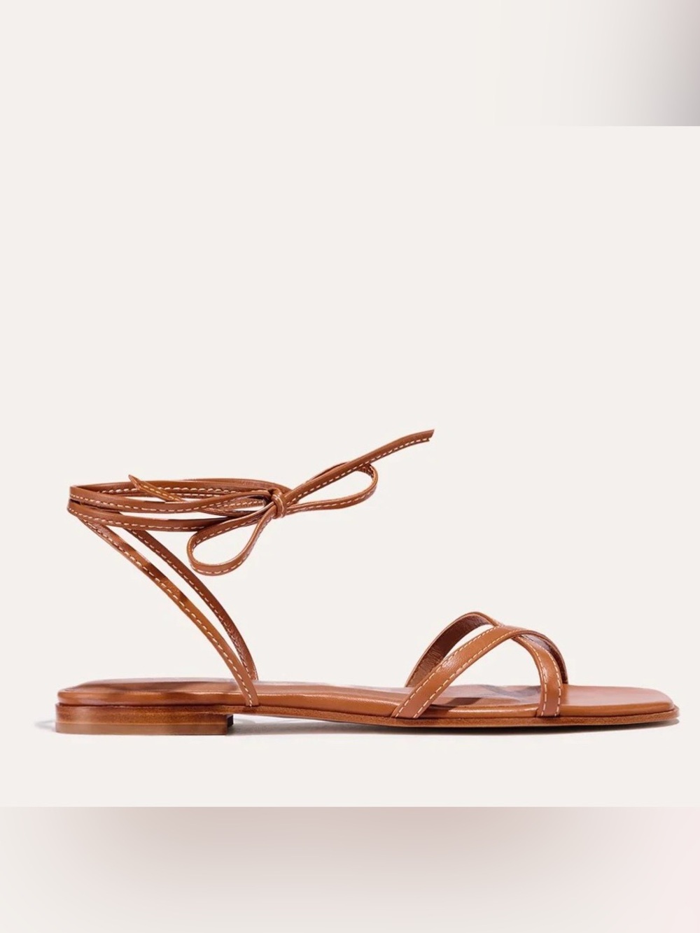 Margaux The Wrap Sandal in Nappa Saddle Size 39